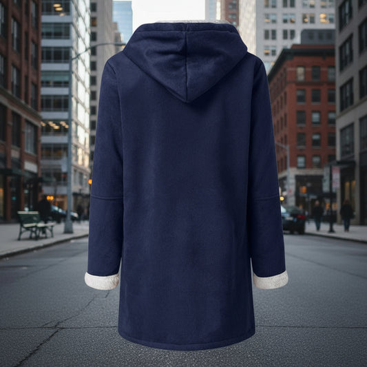 Winter Jackets For Women Sherpa Lined Jacket Women Duffle Toggle Coat Hooded Fleece Jacket CJ US