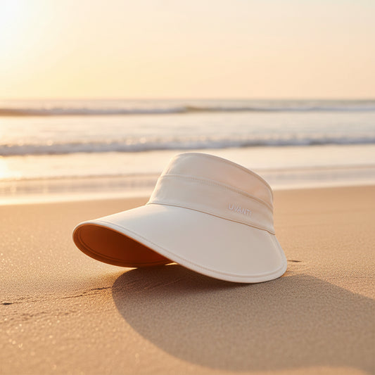 Solid-color Simple Double-sided Wide-brimmed Hat With Empty Crown, Light And Fresh Outdoor Wrap-around Style Large Brim, With Storage Function For Sun Protection.