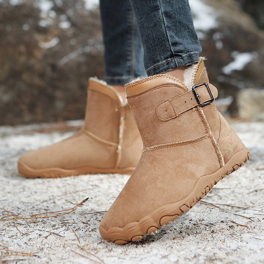 Unisex Warm Fleece-Lined Snow Boots – Anti-Slip Winter Boots for Men & Women - FitiqueFit