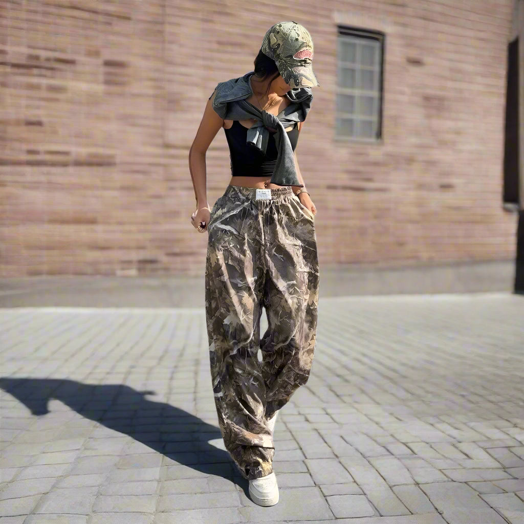 🧢 Women's Y2K Camouflage Cargo Pants FitiqueFit