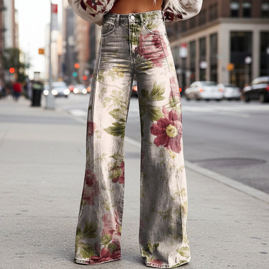 Women's Simple Pants With A Printed Pattern