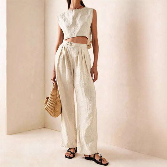 Breathable Comfortable Crew-neck Loose-fitting Casual Set