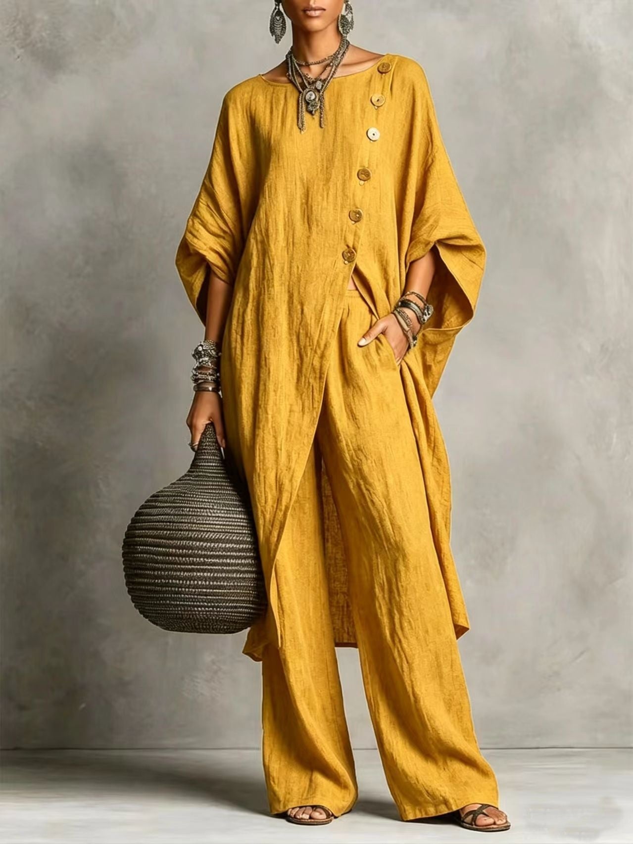 Women's Irregular Casual Shirt Set