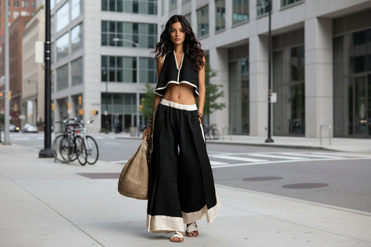Casual Chic Solid Color Sleeveless V-Neck Set