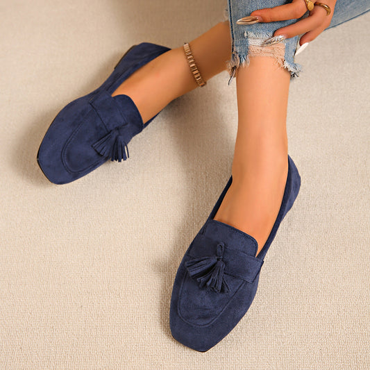 SpringAutumn Square Toe Slip On Casual Loafer Shoes