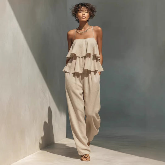 Women's Camisole And Casual Pants Set