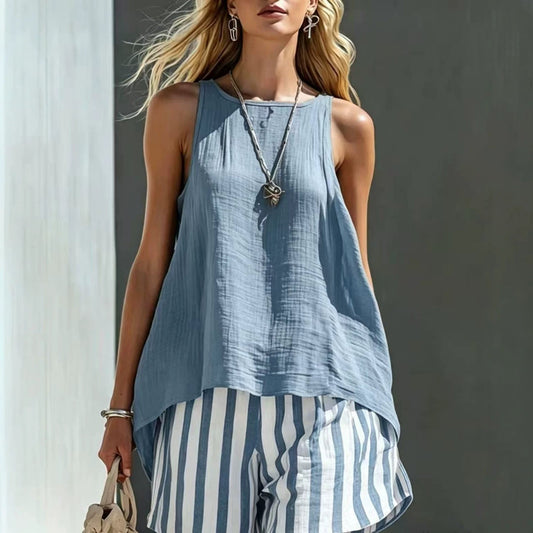 Solid Color V-Neck Long-Sleeve Shirt Womens Loose-Fitting Button-Up Top