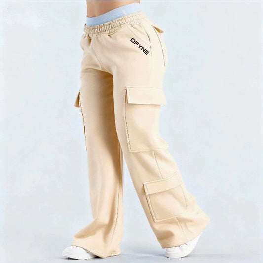 Fashionable Solid-Colored Casual All-Match Pants With Pockets