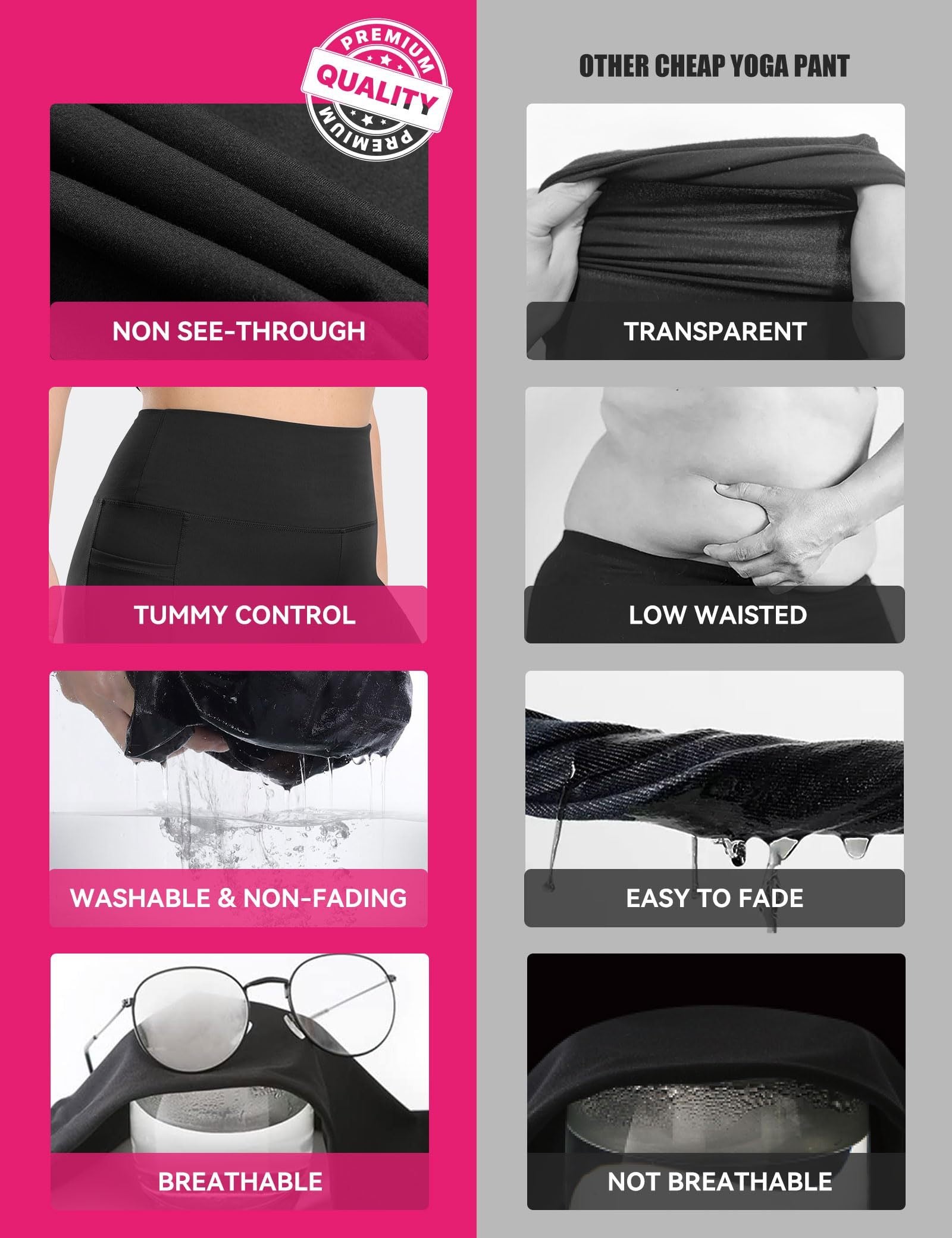 Cropped High-Waisted Yoga Pants with Slanted Pockets CJ US