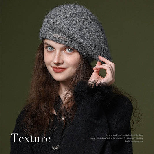 Women’s Cozy Wool Knit Beanie – Soft Warm Fall & Winter Hat - FitiqueFit
