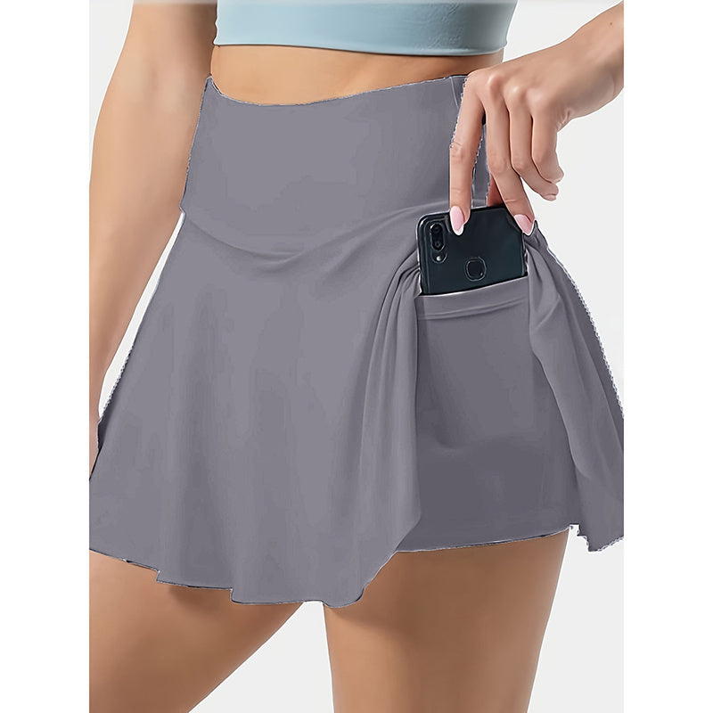 Women Tennis Skirt Golf Skorts Athletic High Waisted With Pockets CJ US