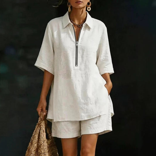 Women's Top Short-Sleeve Shirt Set
