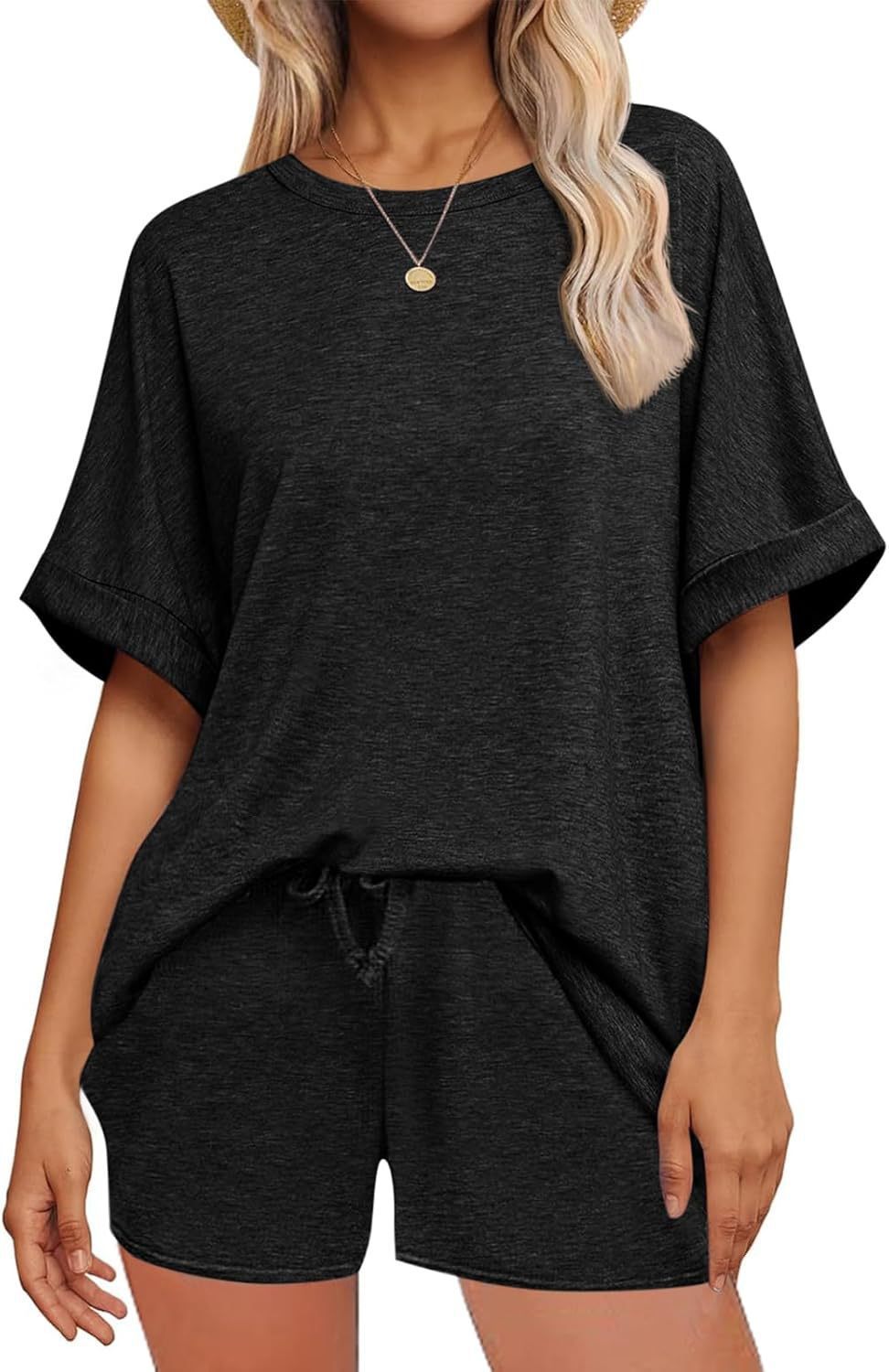 👕 Oversized T-Shirt & Drawstring Shorts Set – Ultimate Casual Comfort FitiqueFit