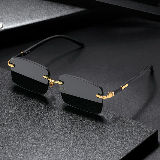 Rimless Crystal Sunglasses – Lightweight & Trendy CJ