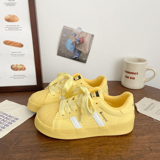 Shell Toe Casual Sneakers For Students Womens