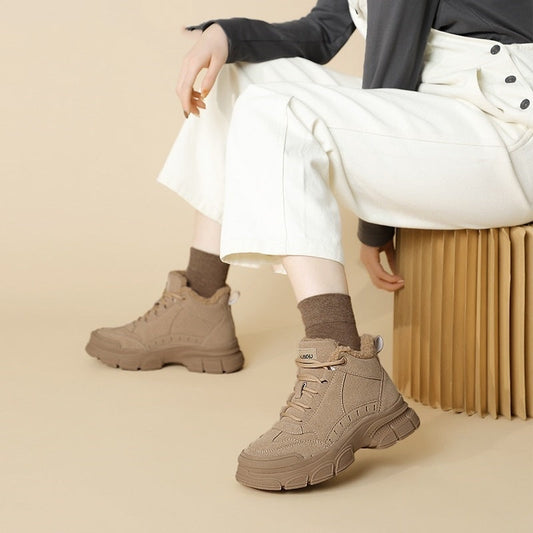 Warm Snow Boots Women's Non-slip Plus Velvet Thickened Martin Boots CJ