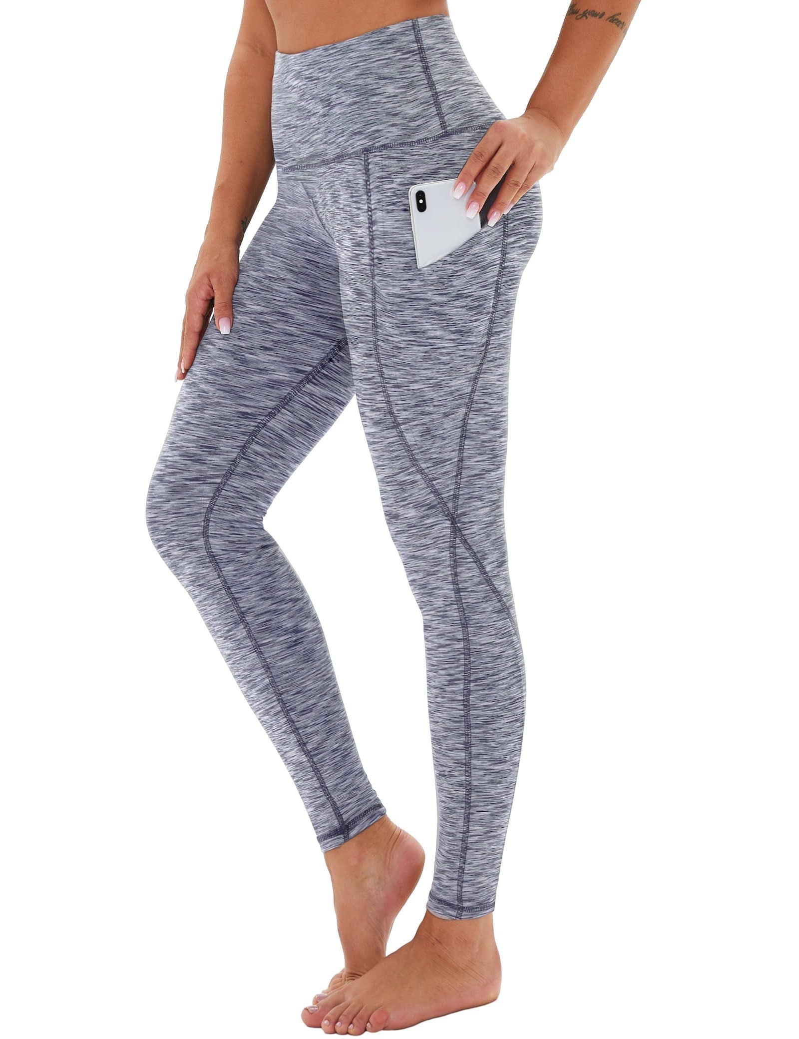 Cropped High-Waisted Yoga Pants with Diagonal Pockets CJ US