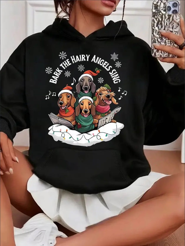 Women’s Christmas Dog Hoodie CJ US