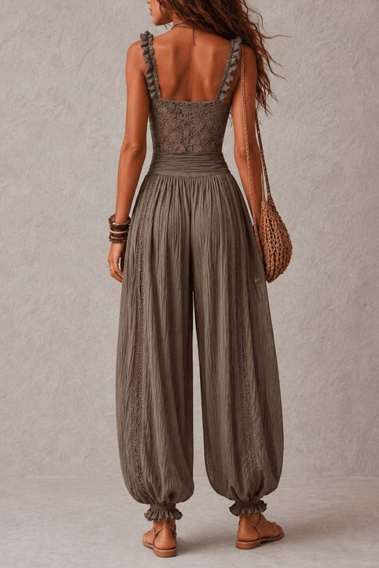 New Women's Harlan Pants Fashion Elegant Lace Sexy Jumpsuit 