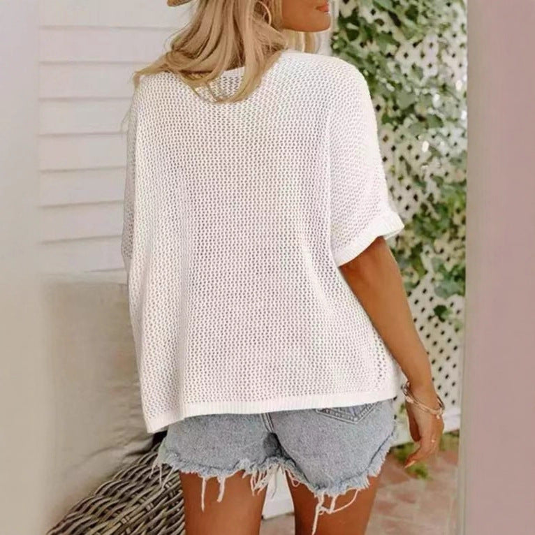 European And American Style Simple Loose T-shirt For Women 