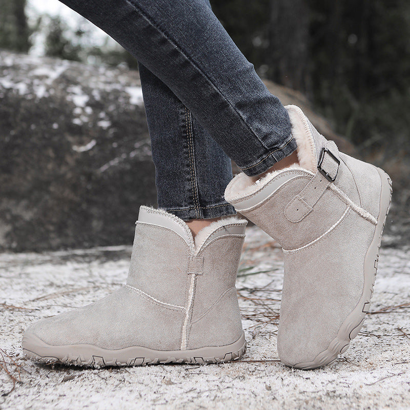 Unisex Warm Fleece-Lined Snow Boots – Anti-Slip Winter Boots for Men & Women - FitiqueFit