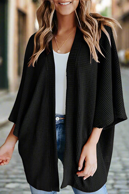 Bat Sleeve Waffle Gerson Women's Cardigan CJ US