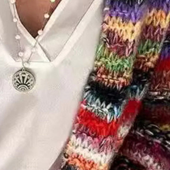 Women's Colorful Long Sleeve Cardigan Soft Boho Chic Knit Open Front Sweater For Spring And Fall Vacation CJ US