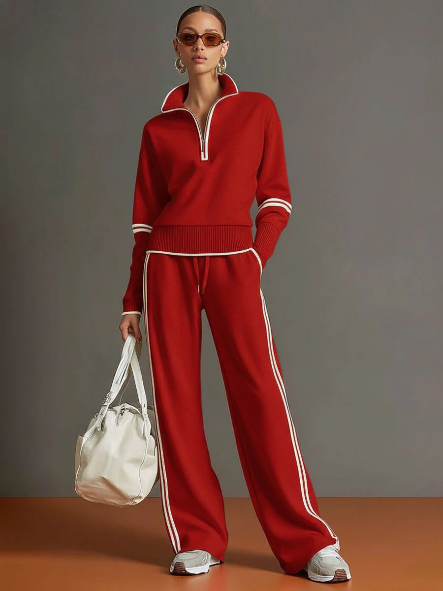 Women's Casual Fashionable Sports Long-Sleeve Suit 