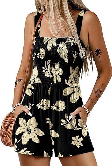 🌺 Floral Print Sleeveless Beach Jumpsuit FitiqueFit