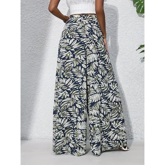 Women’s Printed High‑Waist Wide‑Leg Palazzo Pants CJ US