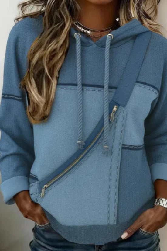 Womens 3D printed Hooded Long sleeve Sweatshirt With No Pockets 