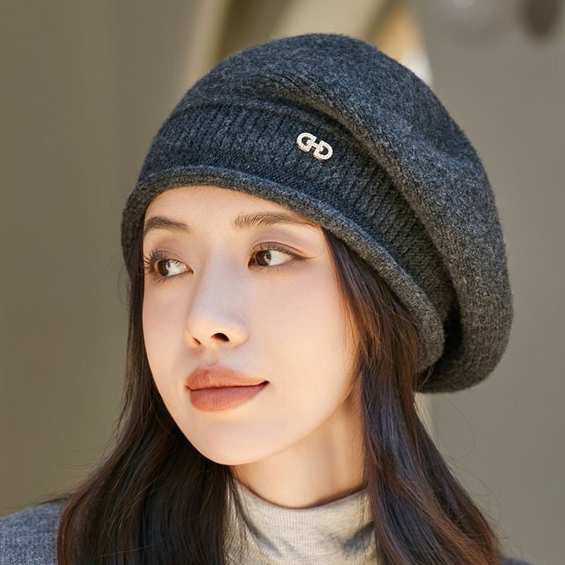 Women's Autumn And Winter Fashionable All-match Wool Knitted Hat 
