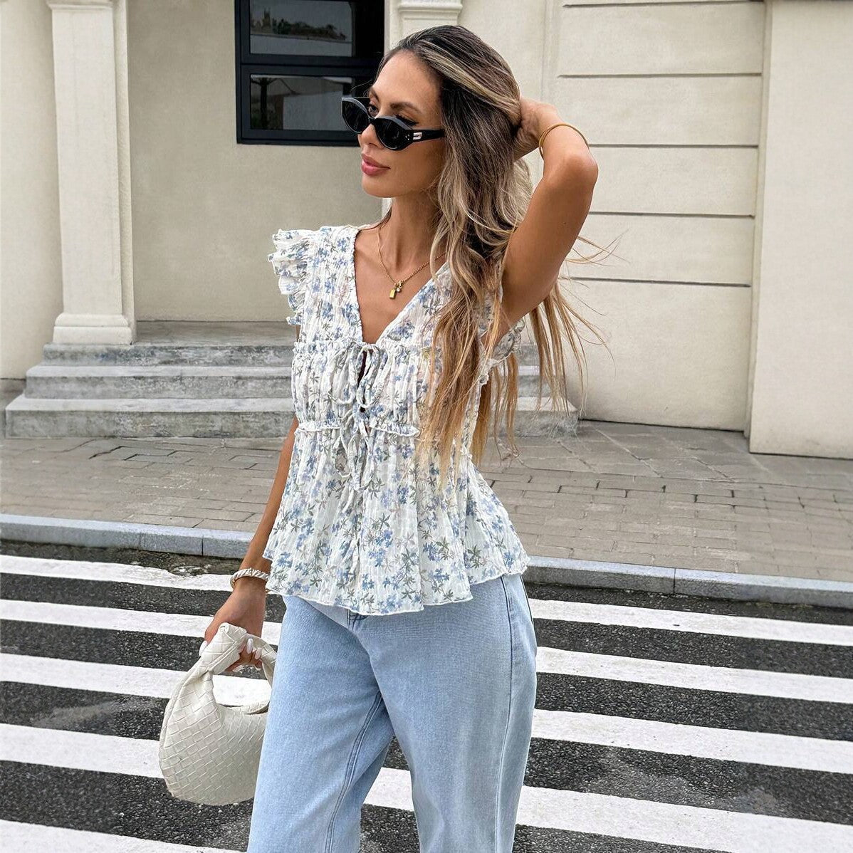 Elastic-waist Casual A-line Skirt Top 