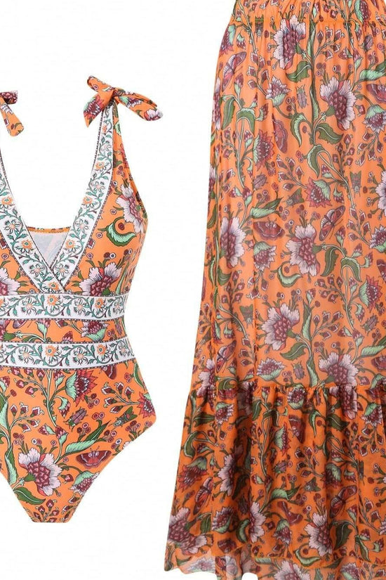 Ethnic Style One-piece Swimsuit For Women Beach Suit CJ