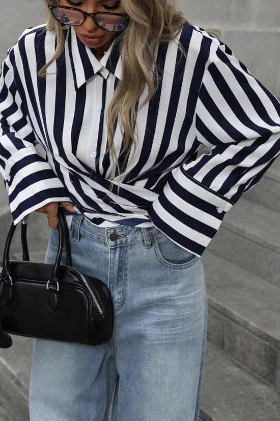 Women's Striped Loose Shirt 