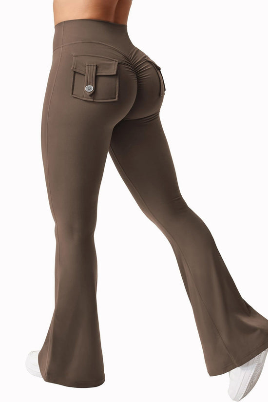 🖤 Women's High-Waisted Cargo Pocket Workout Leggings FitiqueFit