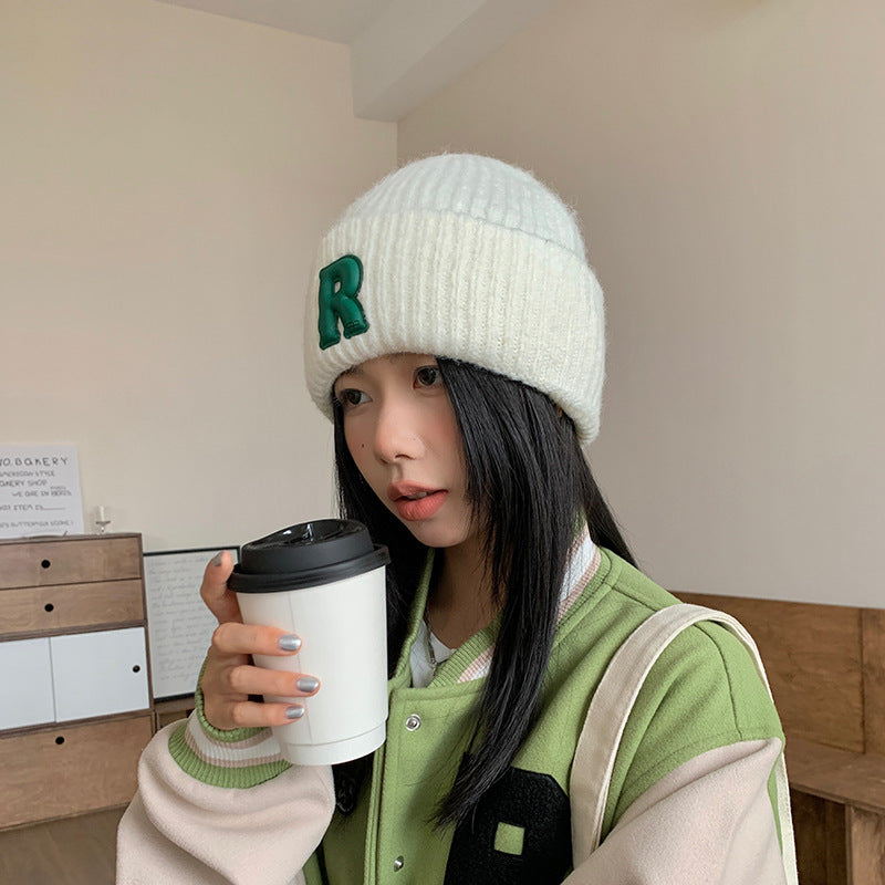 Loose Big Head Circumference Letters Woolen Cap Winter Diversi Fashion™
