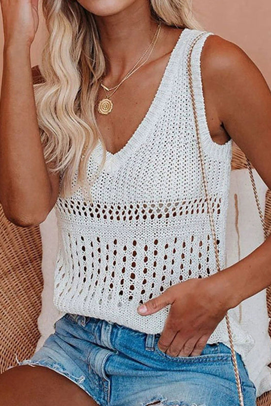 Womens Solid-Color Thin Pullover Vest 