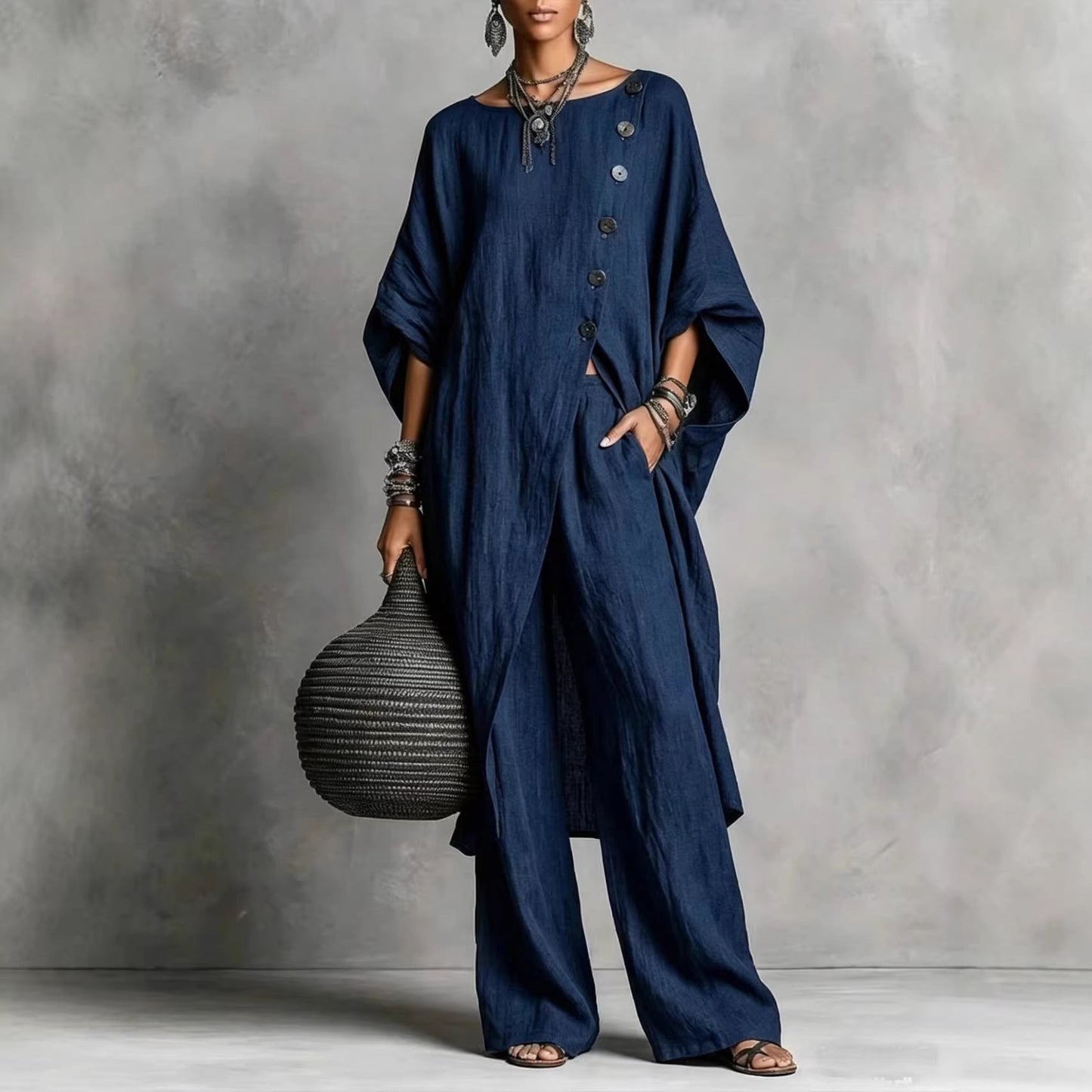 Women's Irregular Casual Shirt Set 