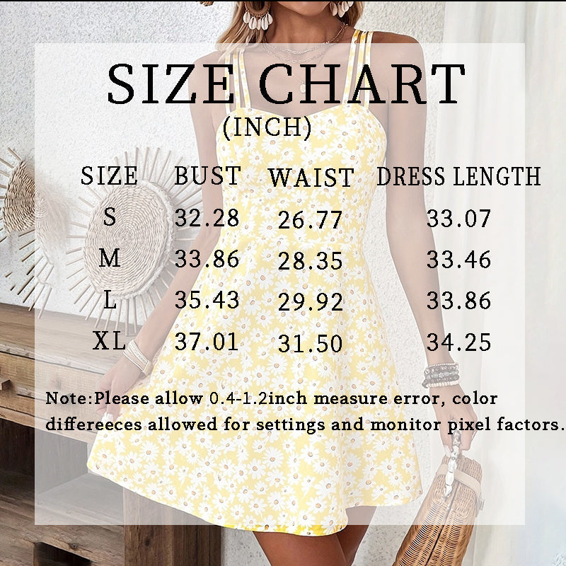 Women's Floral Print Cami Dress Spaghetti Strap A Line Flowy Summer Mini Sundress CJ US