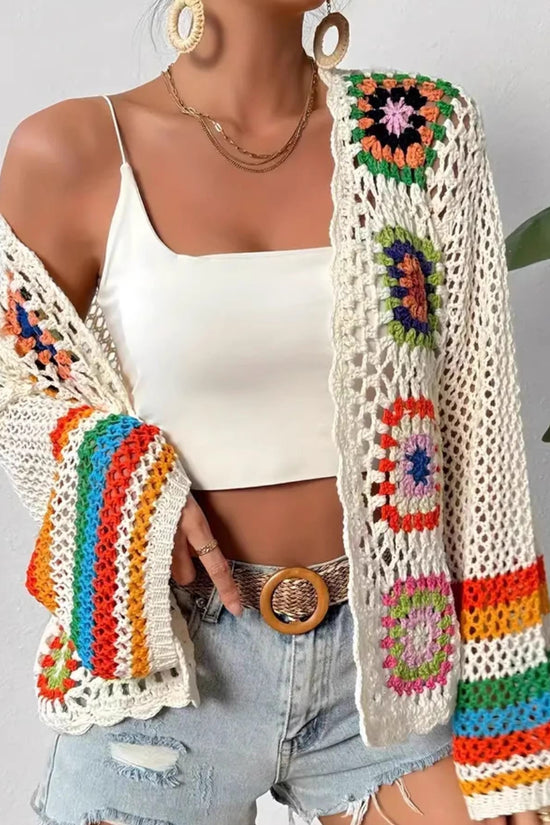 Hand-crocheted Knitted Cardigan For Women 
