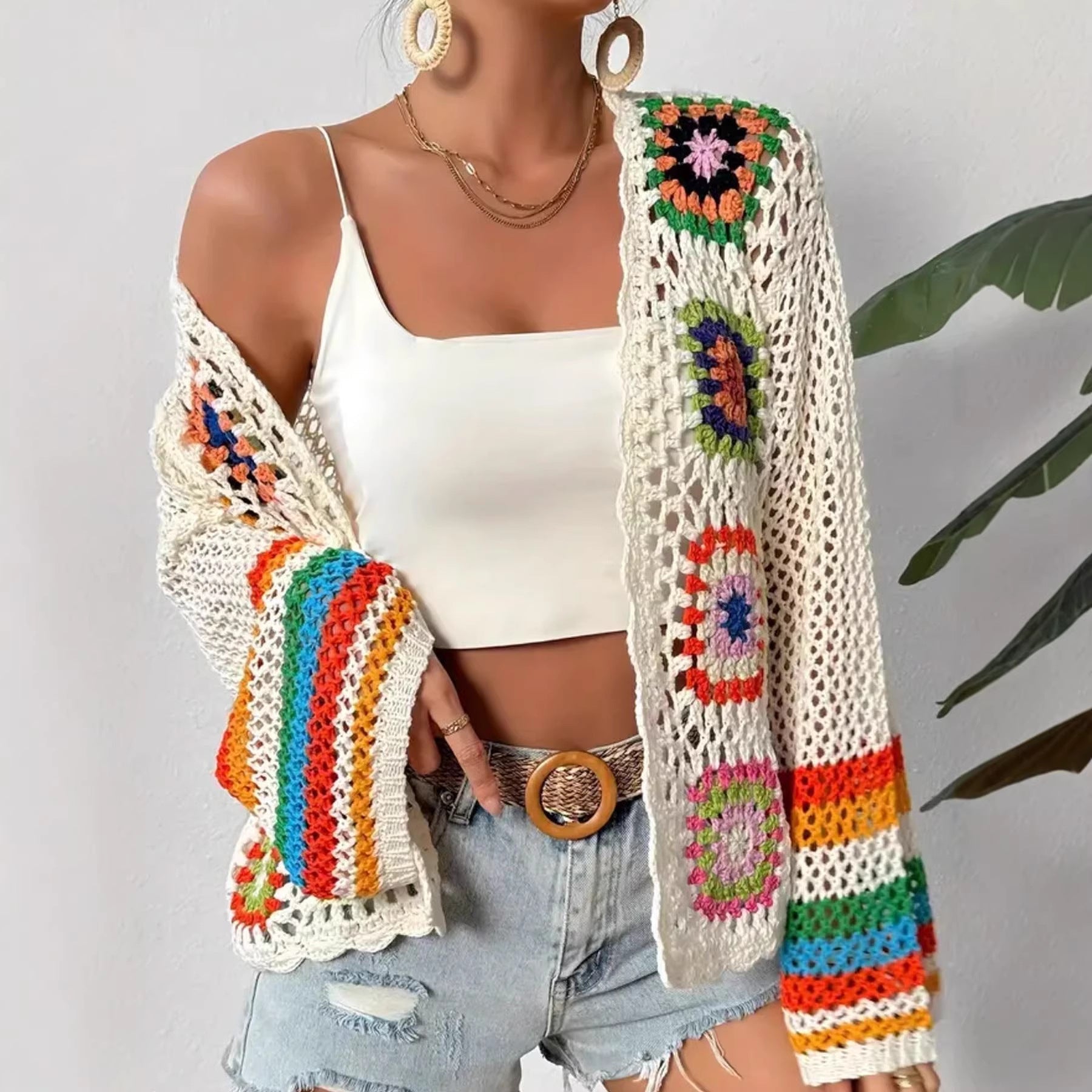Hand-crocheted Knitted Cardigan For Women 