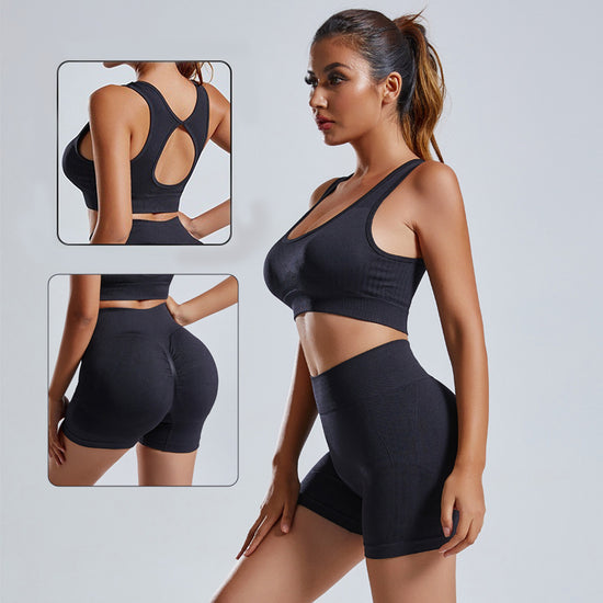 Yoga Set Women's Vest And Shorts Seamless Workout Sportswear | Diversi