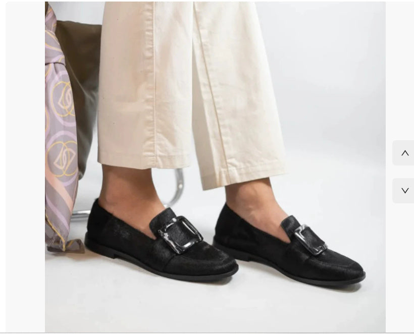 Vintage Square-Button Low-Cut Loafers — Women’s Elegant Slip-On Shoes CJ