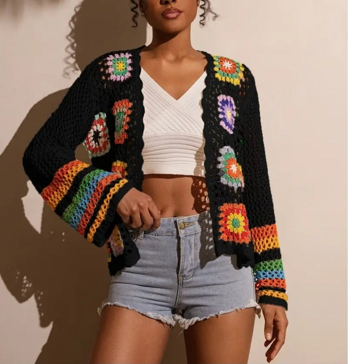 Hand-crocheted Knitted Cardigan For Women 