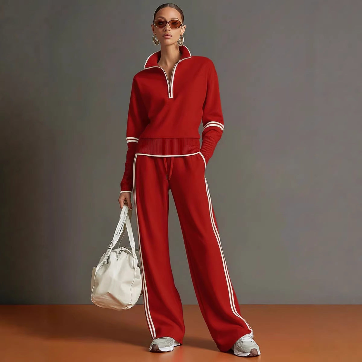 Women's Casual Fashionable Sports Long-Sleeve Suit 