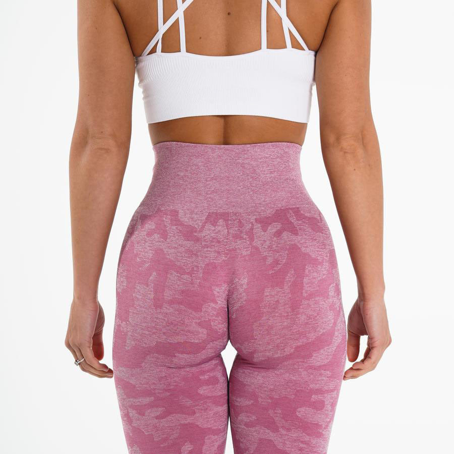 Fashion Snowflake Cropped Camouflage Jacquard Seamless Fitness Yoga Pants FitiqueFit