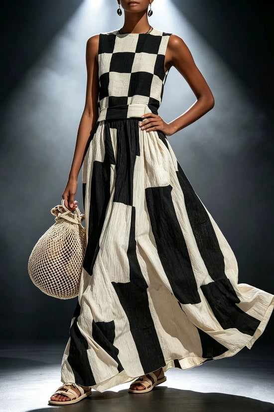 Round neck sleeveless loose dress 