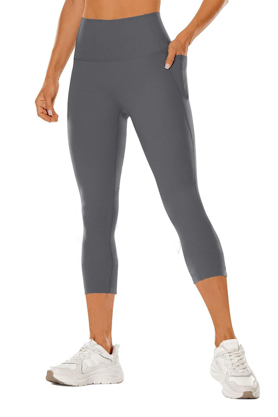 High-waisted cropped yoga pants with pockets CJ US