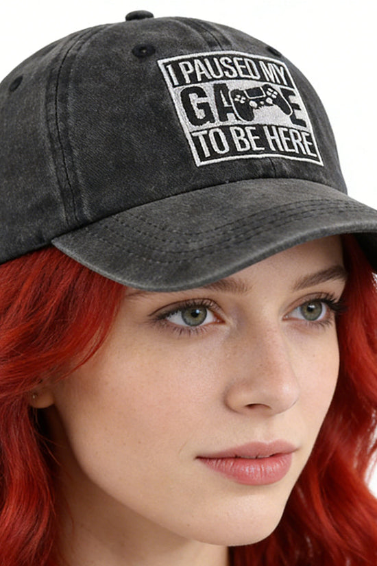 I Paused My Game to Be Here Adjustable Baseball Cap 